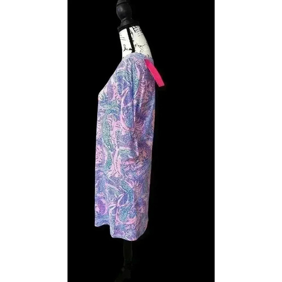 NWT LIlly Pulitzer Preston Dress Coastal Blue Maybe Gator Size M - Picture 11 of 15